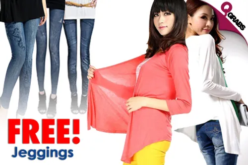 For QR35, Dress Colorfully with a Small Sized, Full Sleeved Cardigan Available in 6 Vibrant Colors - Each Comes with a FREE Pair of Teen Jeggings! (QR59 Value)